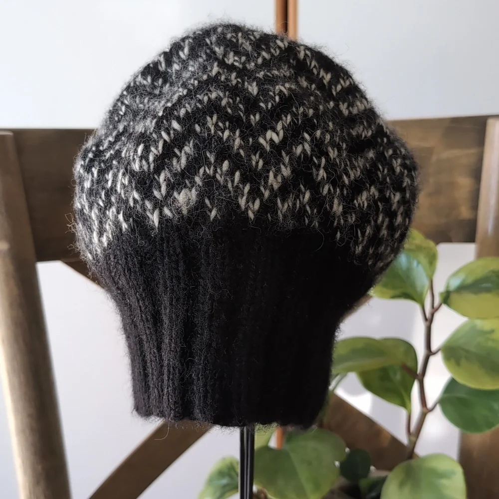 Eugenia Kim Chevron Cable Knit Slouch Beanie Alpaca Herringbone